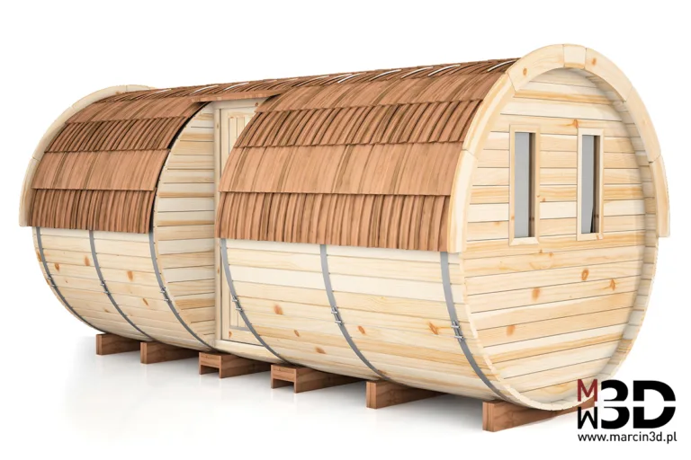 Sauna Barrel - packshot 3D