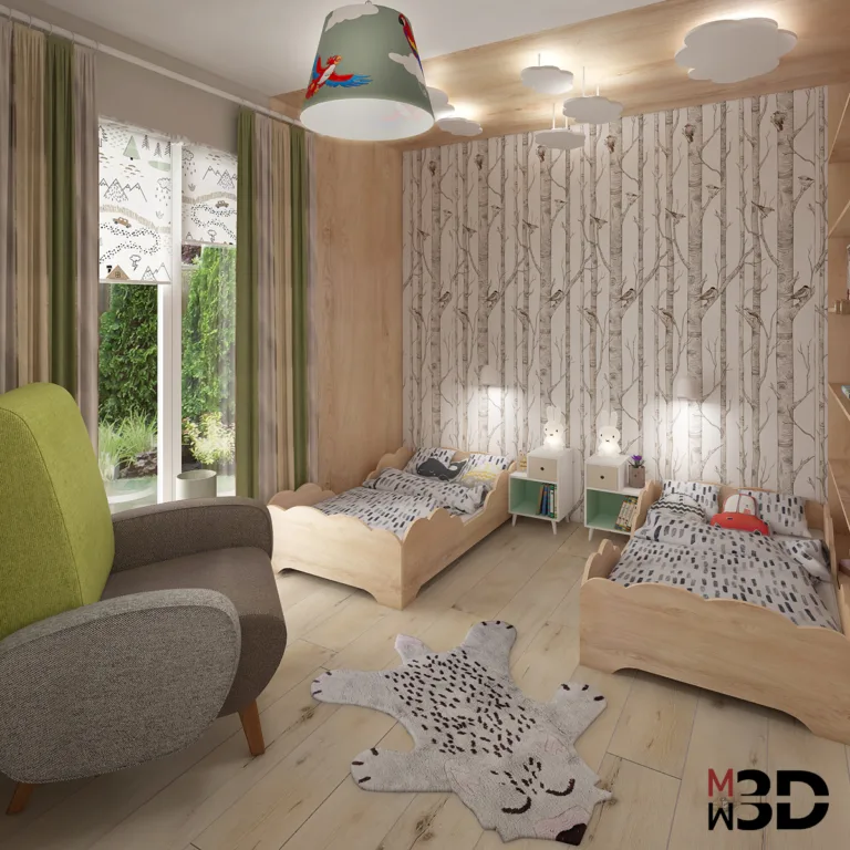 Pokój dziecięcy - wizualizacja 3D