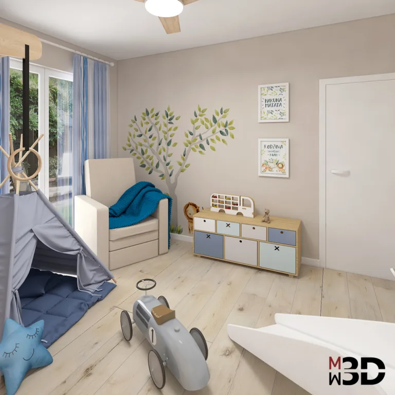 Pokój zabaw - wizualizacja 3D