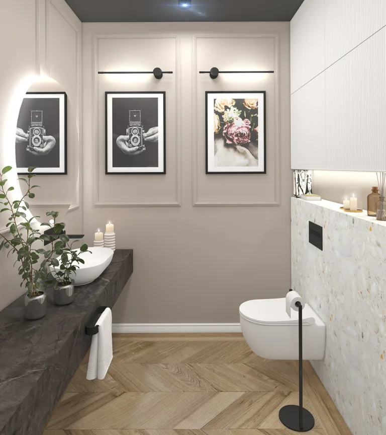 Elegancka łazienka - wizualizacja wnętrza 3D